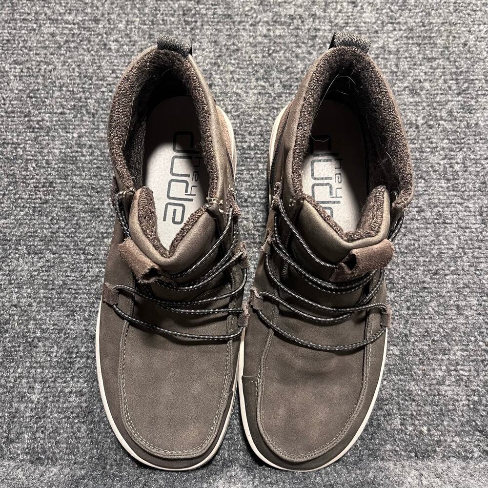 Hey Dude Eloise Coffee Brown Recycled Leather Chukka Ankle Hi Top Boots Women 8 - Picture 3 of 8